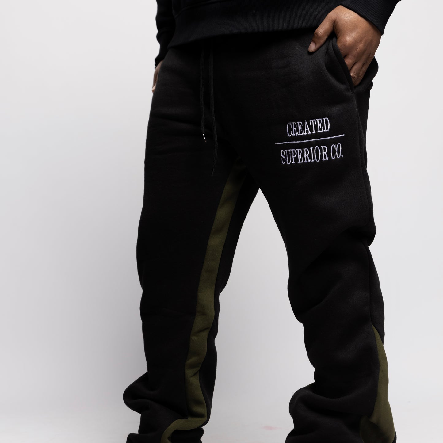 CS ™ Embroidery Text Logo Flares (Army)